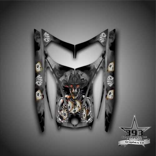 Ski-doo rev mxz snowmobile wrap graphics hood decal 03-07 cowboy outlaw black