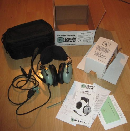 David clark model h10-13.4 aviation headset complete with box and bag