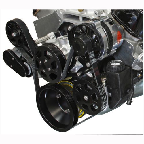 Sell BBC SERPENTINE PULLEY KIT, BILLET BLACK FINISH W/POWER STEERING. U