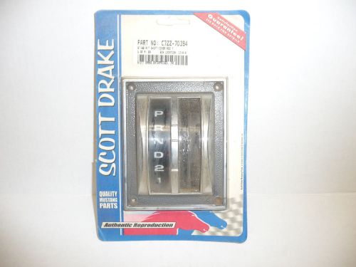 New 1967-1968 ford mustang shift cover auto transmission chrome bezel s. drake