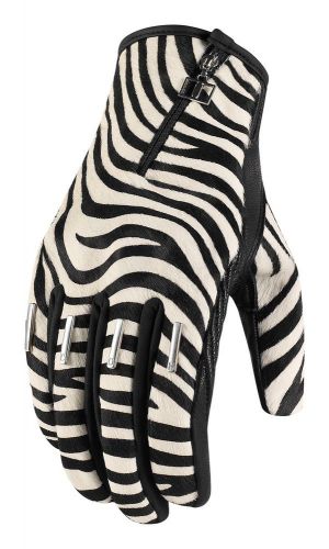Icon 1000 catwalk womens gloves zebra -short
