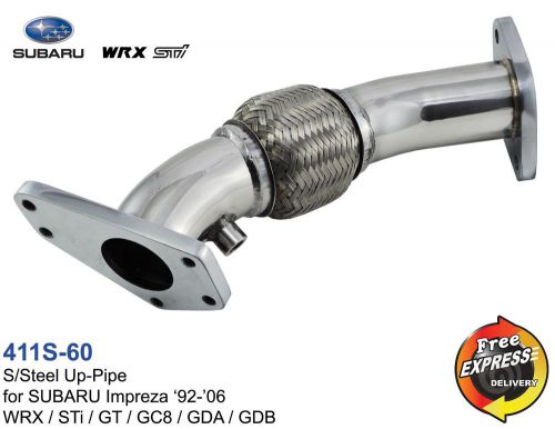 Exhaust uppipe linkpipe up pipe for subaru impreza 92-06 wrx sti gt gc8 gda gdb