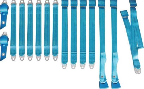 Pg classic 3850-69ben-330 mopar 1968-69 a-body seat belt set bench seat blue