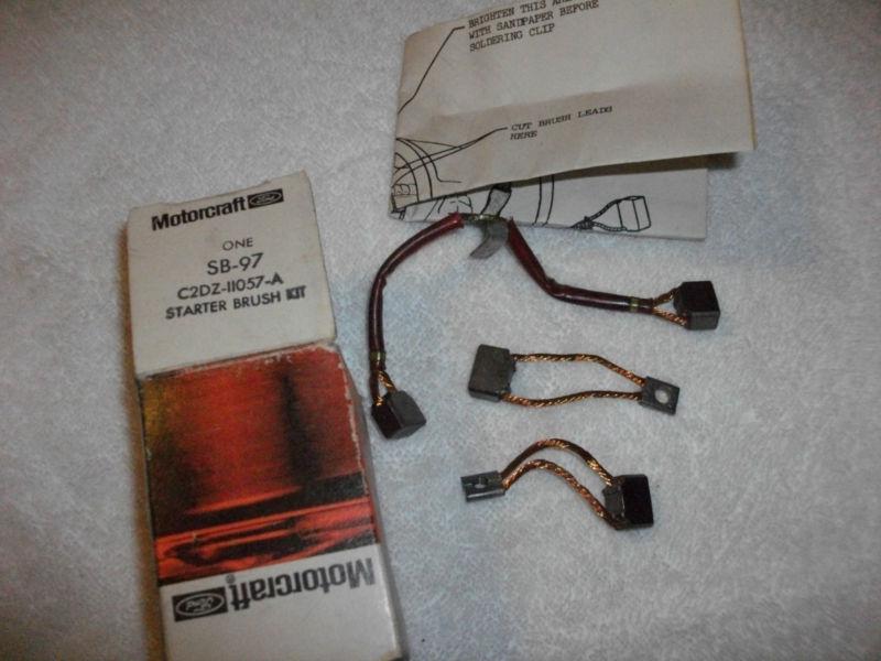 1962 62 ford motorcraft nos starter brush kit brushes  c2dz-11057-a    sb-97