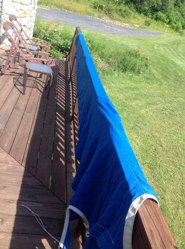 Sailboat 15' mast boom cover blue sunbrella -good condition sail usa -best offer