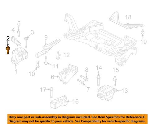 Audi oem tt quattro engine transmission mounting-motor mount stud n91029602
