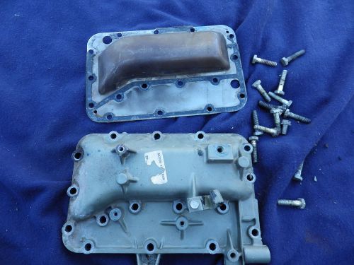 Exhaust covers plates inner + other 319470 fr 40hp 1975 johnson # 40el75c