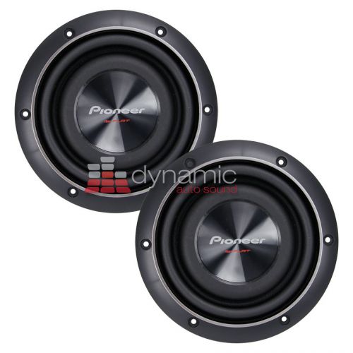 2 pioneer ts-sw2002d2 shallow mount 8&#034; subwoofers dvc 2-ohm subs 1,200w pair new