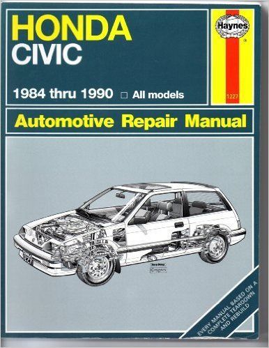 Honda civic automotive repair manual, 1984-1990