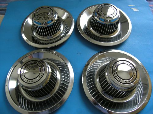 Corvette,camaro,nova, chevy 14,15&#034; original rally wheel center hub caps show