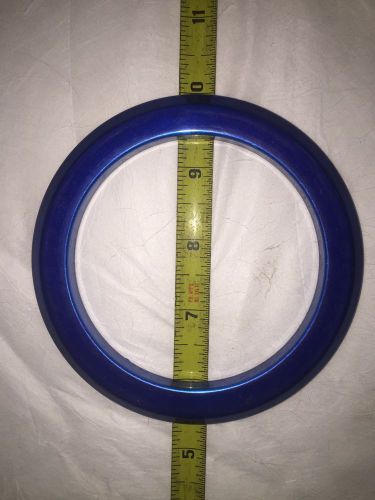 Blue 3 3/8 inch solid aluminum marine boat gauge bezel