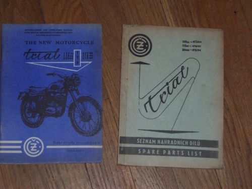 1966 cz trial 125, 175 &amp; 250cc spec &amp; operators manual w/ spare parts list