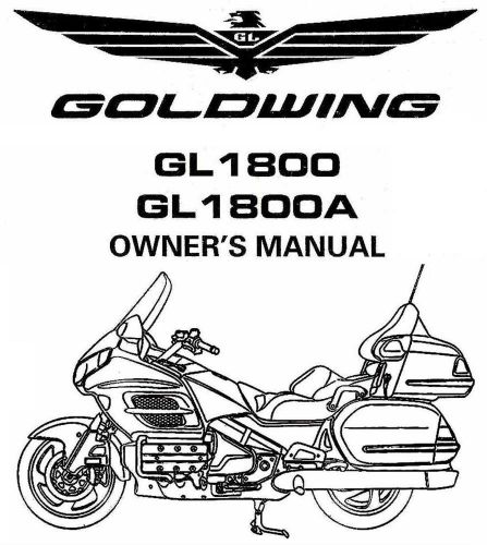 2005 honda goldwing gl1800 &amp; gl1800a motorcycle owners manual -gold wing-gl1800