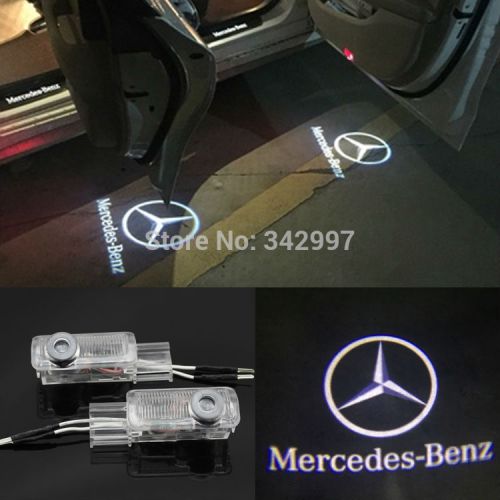 2x led door step courtesy laser projector lights for mercedes ml350 w164 2006-11