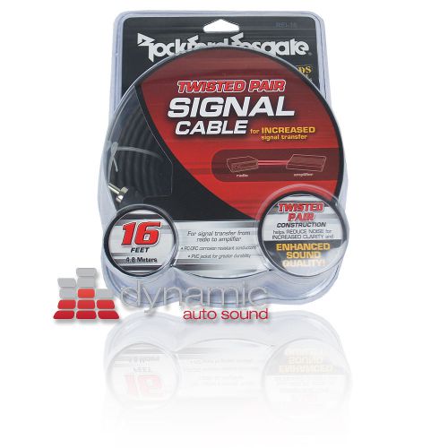 Rockford fosgate rfi-16 16.4" (5 meters) 2-channel rca interconnect cable new