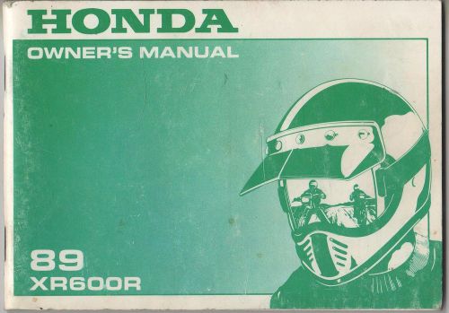 1989 honda motorcycle xr600r owner&#039;s manual (468)