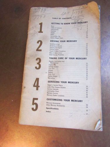 1953 mercury owners manual, no cover