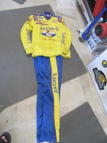 Nascar race used crew firesuit zaxbys 2 pc sfi 3-2a-5 simpson nationwide (#7)