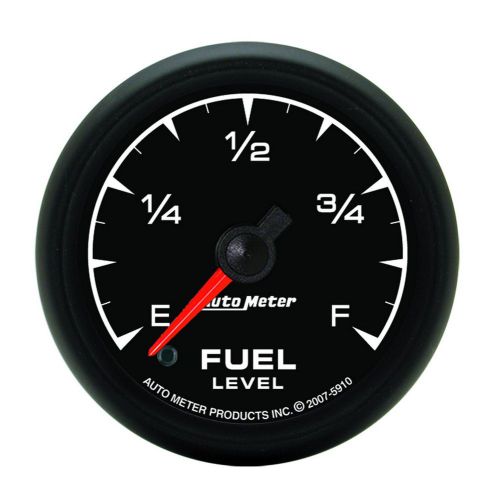 Autometer 5910 es electric programmable fuel level gauge 2 1/16&#034; 0 ohms emp