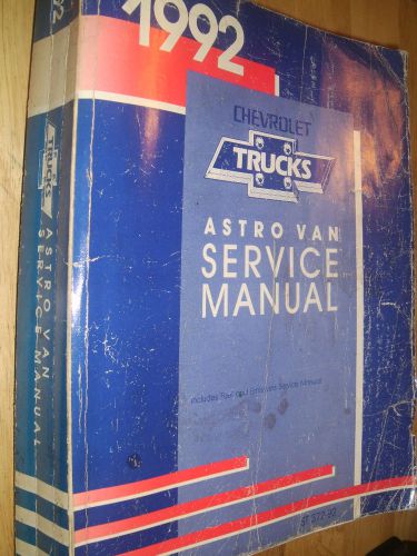 1992 chevrolet astro van shop manual / original book