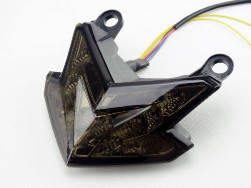 Smoke led taillight tail turn signal light for kawasaki ninja zx636 zx6r z800 13