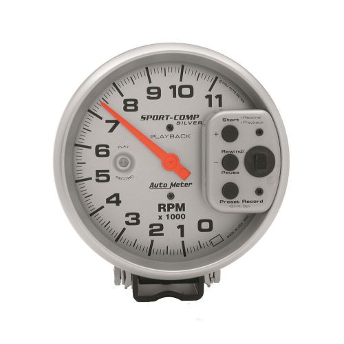Autometer 3965 sport-comp silver playback tachometer
