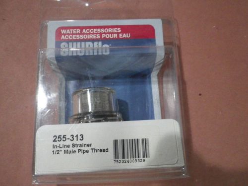 Shurflow rv marine water pump inline stainer filter 255-313