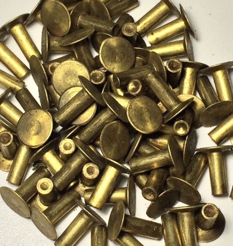 1000 solid brass rivets size 20-8, length 1/2, body dia .197 see details