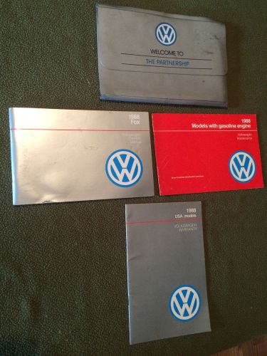 1988 volkswagen fox owners manual guide book operating instructions