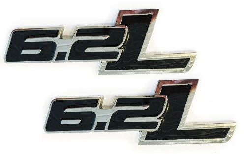 X2 6.2l black emblem badge name plate / decal replaces oem for ford / chevrolet