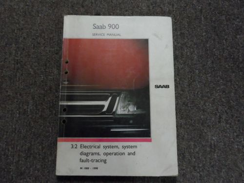 1989 1990 saab 900 3:2 electrical system fault tracing service repair manual