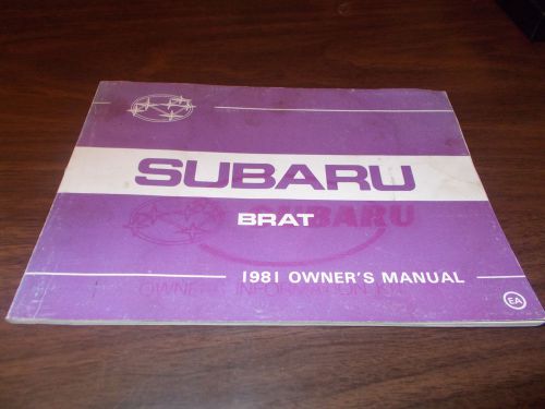 1981 subaru brat owner&#039;s manual