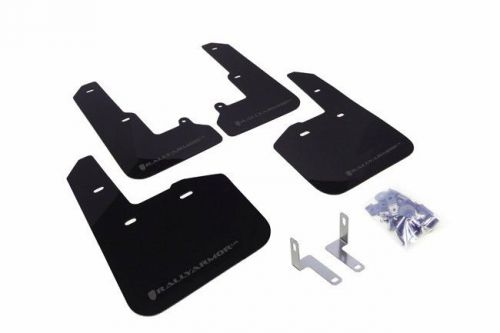Rally armor black mud flap w/ grey logo for 15-17 subaru legacy