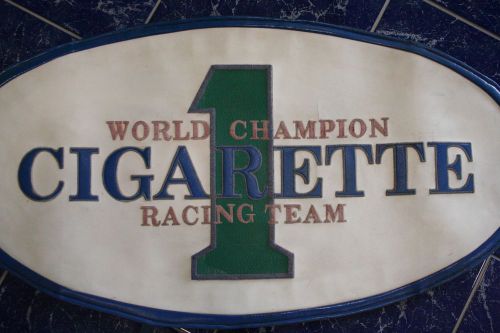 Very large embroidered cigarette boat racing logo
