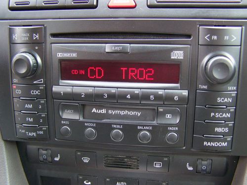 1998-2001 audi a6 s6 symphony bose radio tape &amp; cd player oem avant allroad