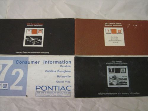 1972 pontiac owners manual + full glove box used free shipping