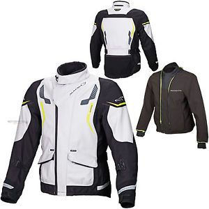 Macna motorcycle impact jacket light grey 2xlarge liner ce protection waterproof