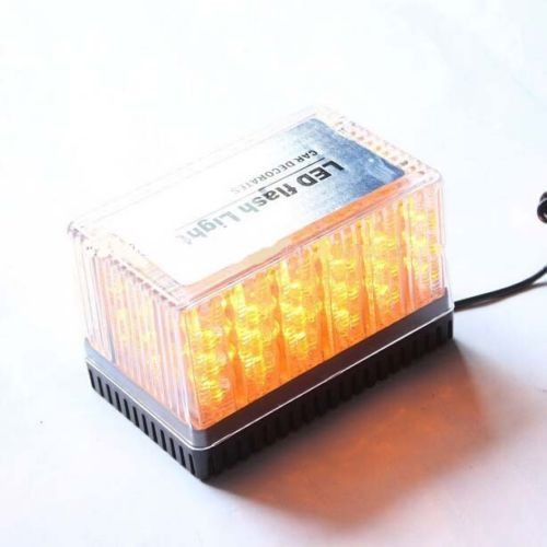 Amber 48 led truck magnetic base roof top emergency hazard warning strobe light