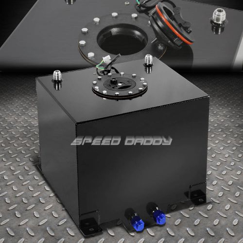 5 gallon black coated aluminum racing/drifting fuel cell gas tank+level sender