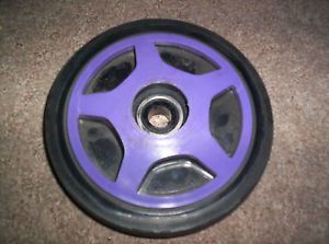 Arctic cat snowmobile purple spoked 6.380&#034; suspension idler wheel used good cond