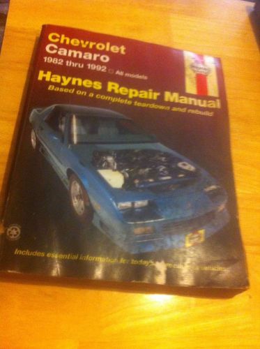 &#034;chevrolet camaro: 1982 thru 1992 all models: haynes repair manual&#034;