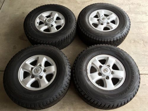 4 toyota landcruiser alloy suv wheels with winter blizzak tires 275/70r16