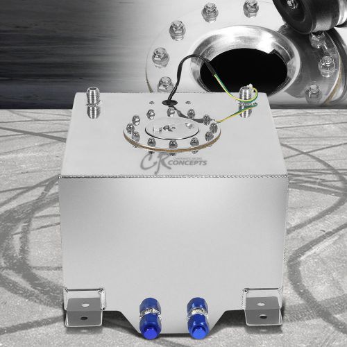 5 gallon/18.8l lightweight polished aluminum gas fuel cell tank+level sender