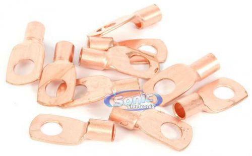 Xscorpion crt4.38 10 piece 4 awg copper ring terminals (3/8&#034; diameter)