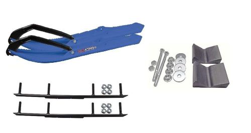 C&amp;a pro blue bx snowmobile skis complete kit