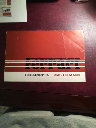 Ferrari brochure rare 250 lemans berlinetta merritt p 227
