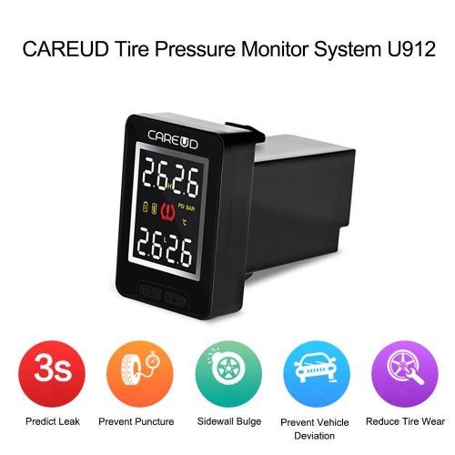 Careud car auto tpms tire pressure monitor system+4 external sensors for toyota