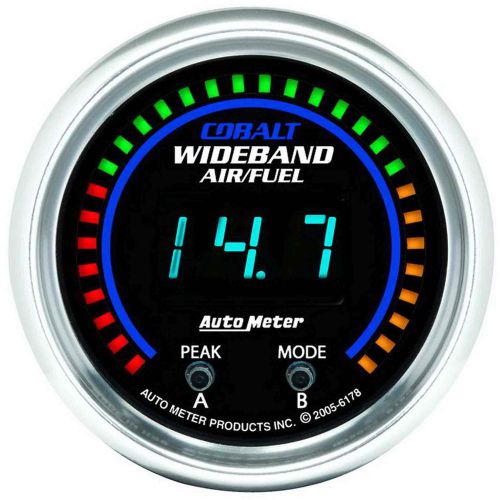 Auto meter 6178 wide band air fuel ratio gauge. 2-1/16&#034; cobalt series