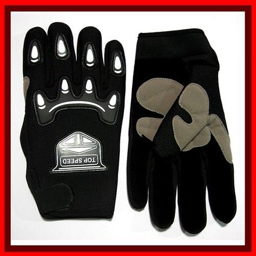 Motorcycle gloves and bicycle gloves size m-black{top speed} "m"-black(8.3)a