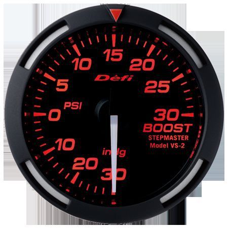 Defi red racer 52mm boost gauge w/ white needle -30inhg to +30psi